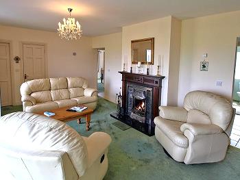 The lounge  with open fire place